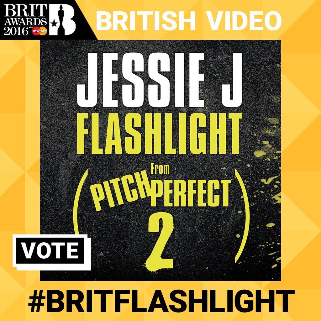 Jessie J Brit Awards 2016 British Video Flashlight #BritFlashlight